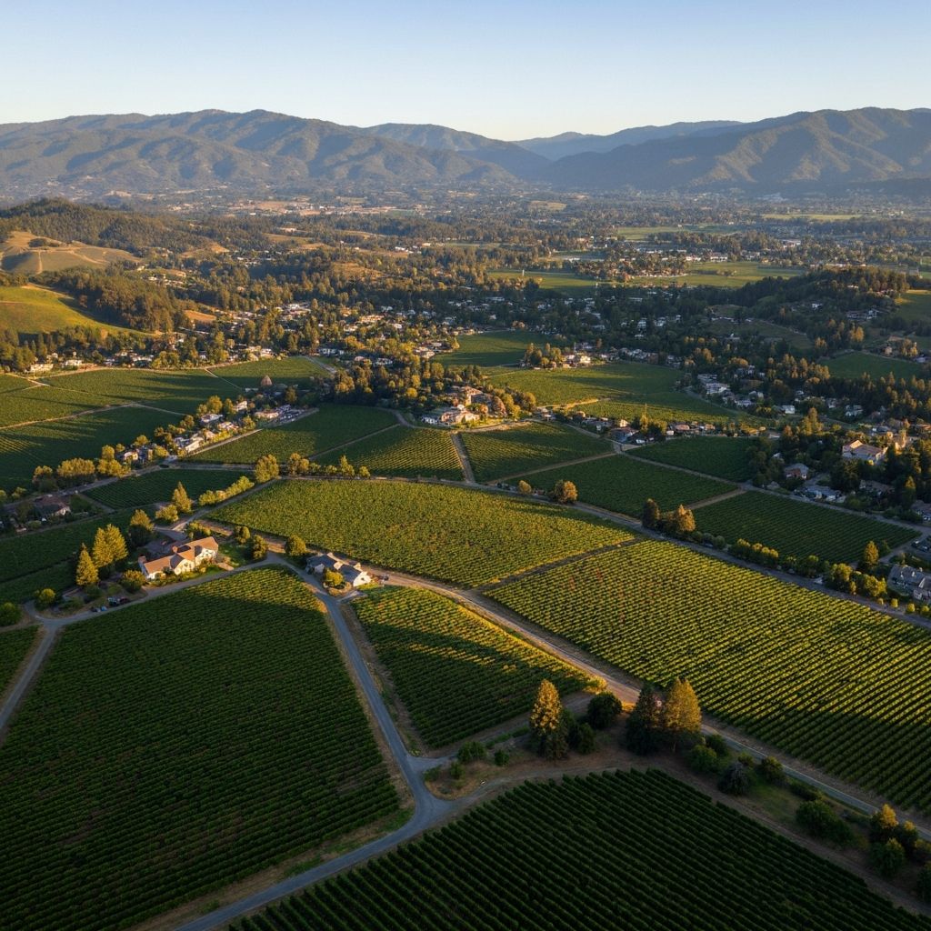 Map showing Mike Portable Toilets service areas throughout Napa Valley